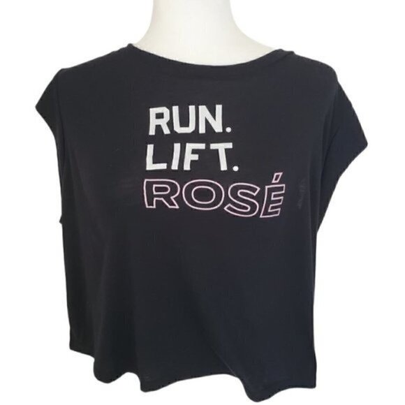 Barry's Runs Lift Rose Crop Workout Top - Picture 1 of 9